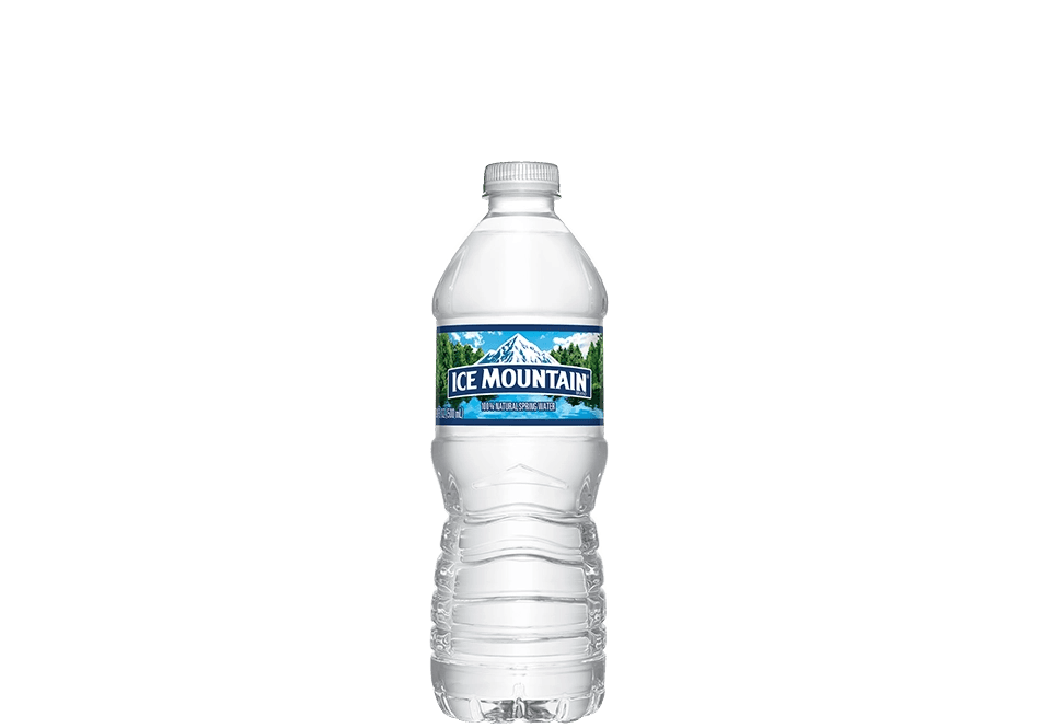 Ice Water Natural Spring Water with Electrolytes Original plastic bottle