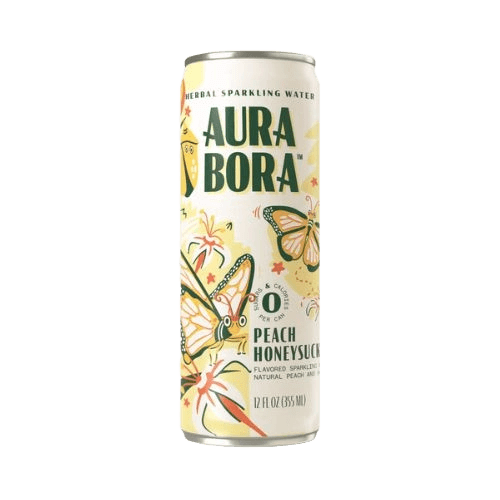 Aura Bora Peach Honeysuckle Herbal Sparkling Water