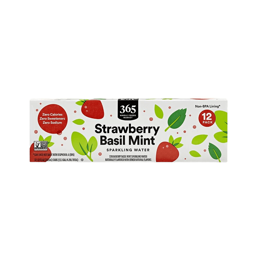 365 Whole Foods Market Strawberry Basil Mint Sparkling Water