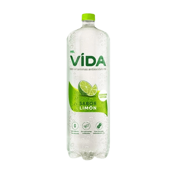 AJE Vida Ligeramente Gasificada Limón plastic bottle