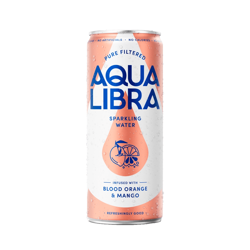 AQURA LIBRA Sparkling Water Infused With Blood Orange An D Mango
