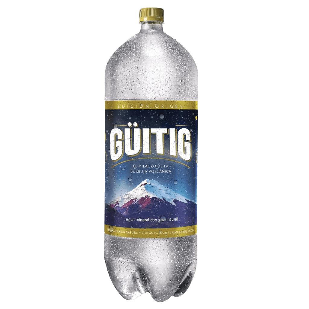 Agua mineral natural con gas