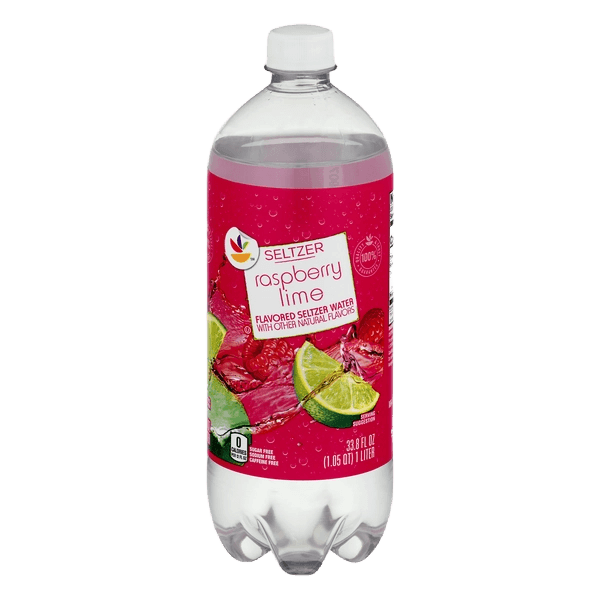Ahold flavored seltzer water raspberry & lime