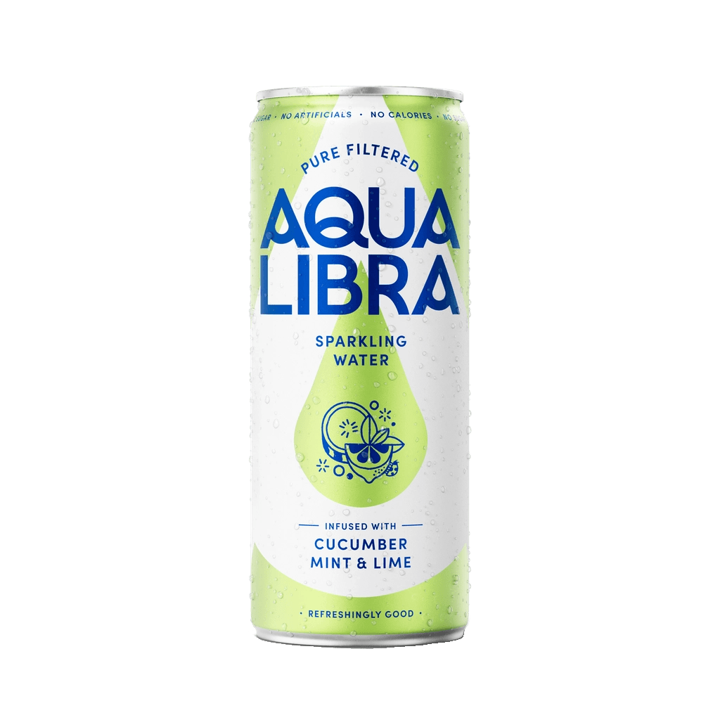 Aqua Libra Sparkling Water Cucumber Mint & Lime can