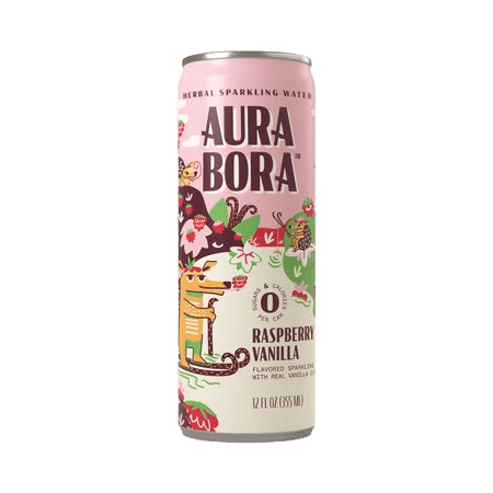 Aura Bora Herbal Sparkling Water - Raspberry Vanilla