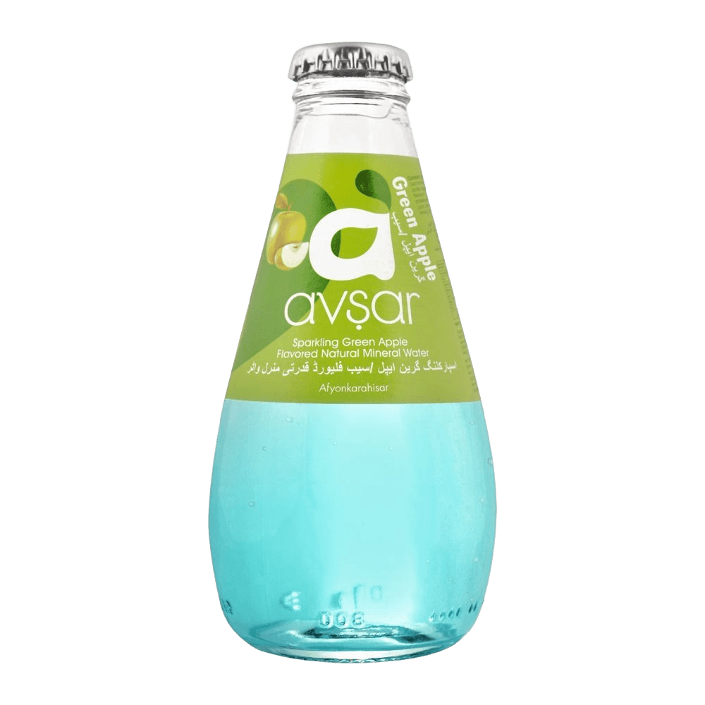 Avşar Mineral Water Green Apple glass bottle