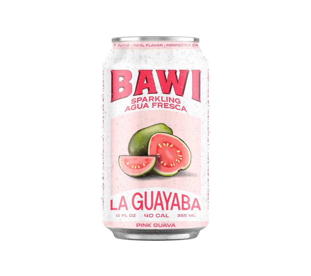 Bawi Sparkling Agua Fresca Pink Guava can