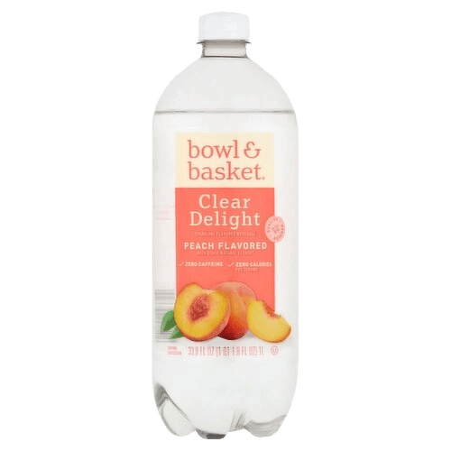 Bowl & Basket Clear Delight Sparkling Flavored Beverage Peach plastic bottle