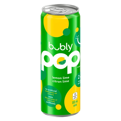 Bubly Pop Citron Lime Sparkling Water can