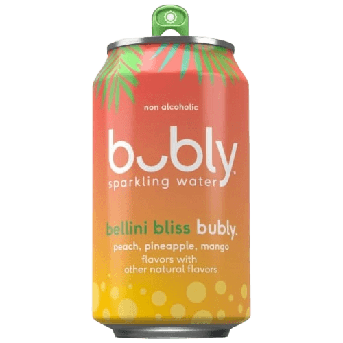 Bubly Sparkling Water Bellini Exquis can