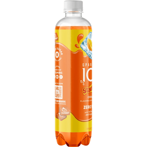 Calorie free natural orange flavored sparkling water