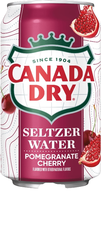 Canada Dry Seltzer Water Pomegranate Cherry can