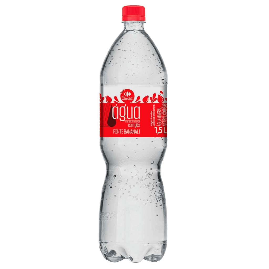 Carrefour Classic Agua Mineral Natural Con Gas plastic bottle