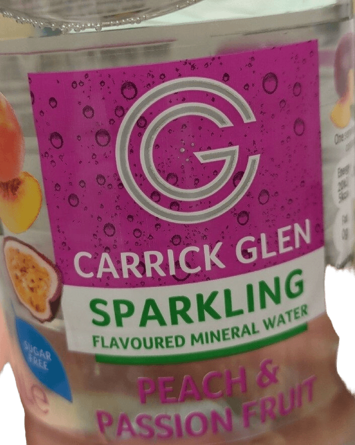 Carrick Glen Sparkling flavoured mineral water Peach & Passion fruit