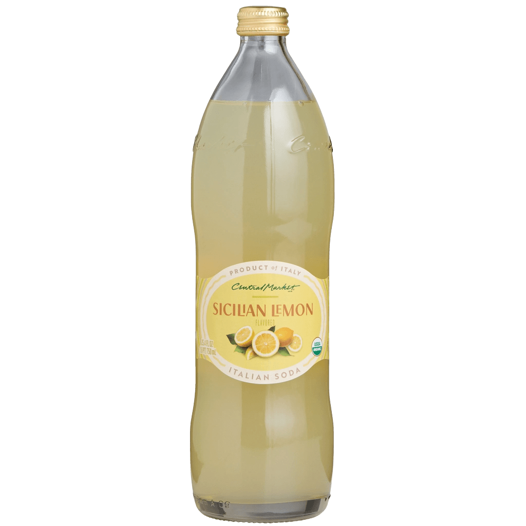 Central Market Organic Italian Soda sicilian lemon flavor