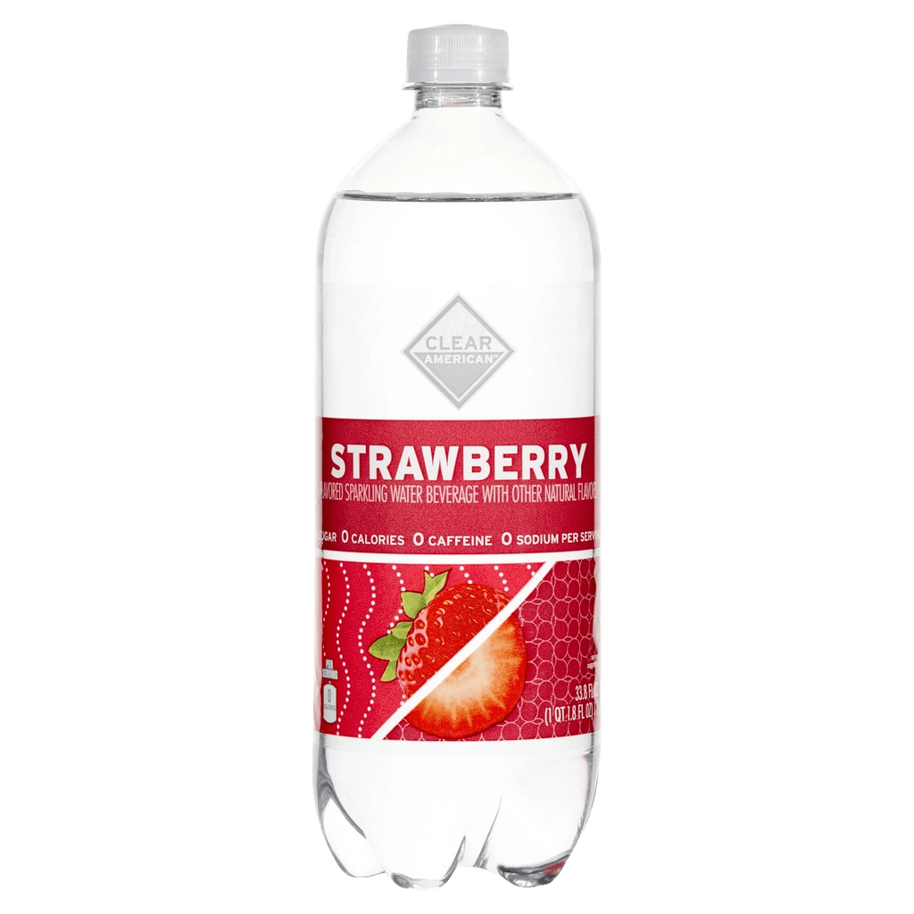 Clear American Strawberry Flavored Sparkling Water Beverage