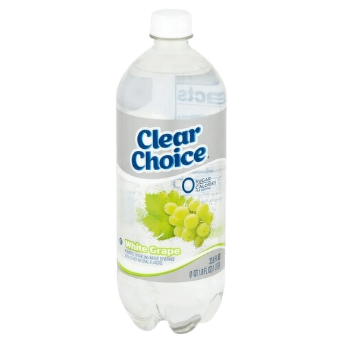 Clear Choice Sparkling Water White Grape plastic bottle