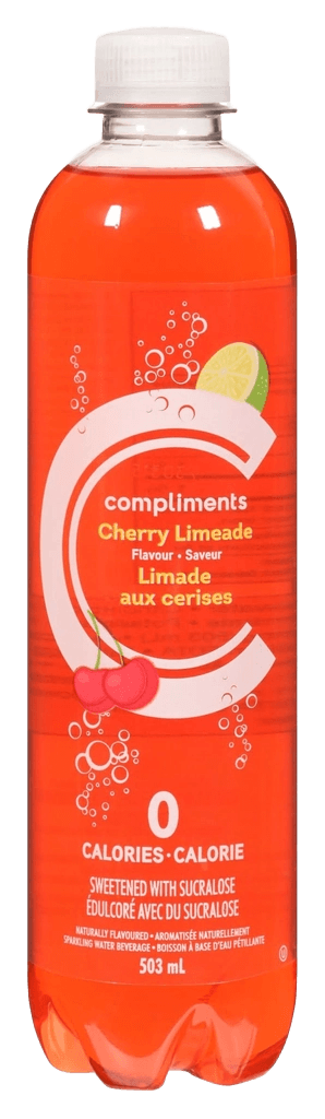 Compliments Cherry Limeade Flavour Sparkling Water Beverage