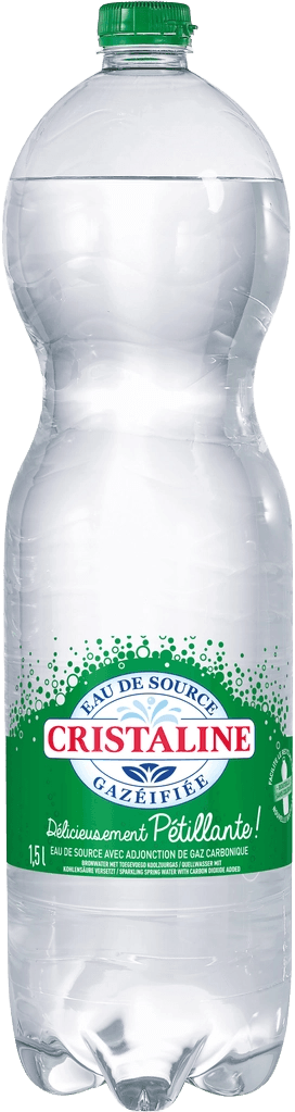 CRISTALINE Eau De Source Pétillante 1,5L