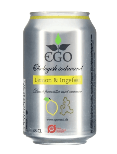 Ego Okologisk Sodavand Lemon & Ingefær can