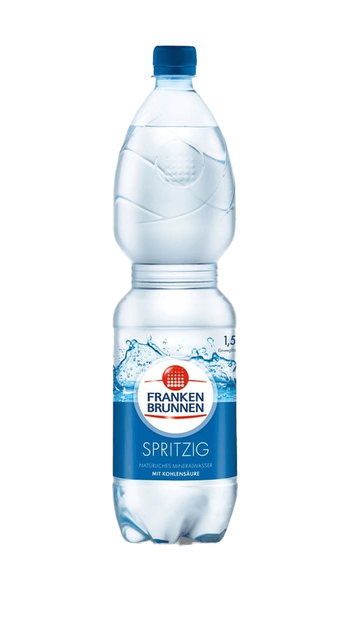 Franken Brunnen Spritzig Mineral Water glass bottle