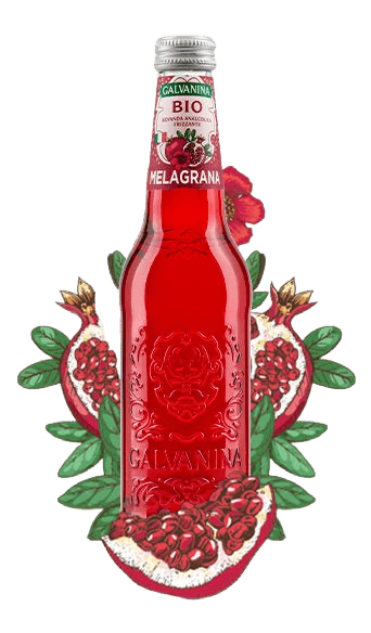 Galvanina Organic Pomegranate Sparkling Flavored Beverage glass bottle