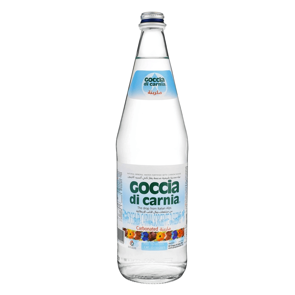 Goccia di Carnia Natural Mineral Water Carbonated glass bottle