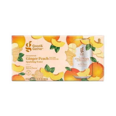 Good and Gather Ginger peach sparkling water