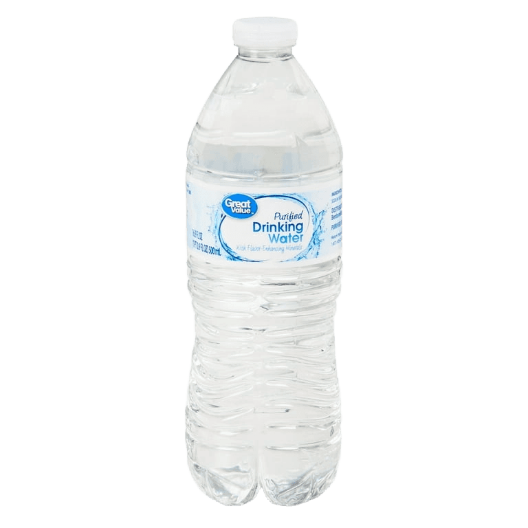 Great Value Purified Drinking Water Unflavored plastic bottle