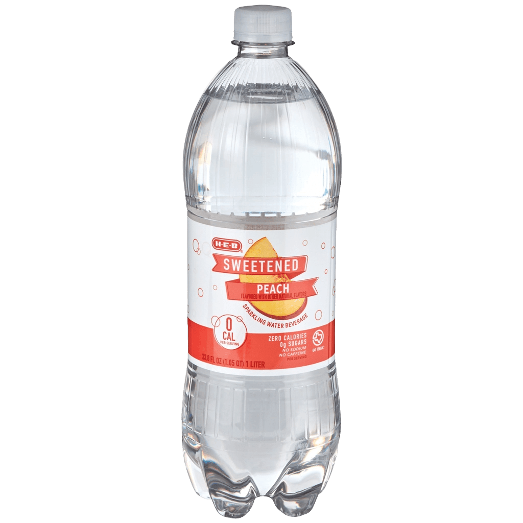 H-E-B Peach sparkling water
