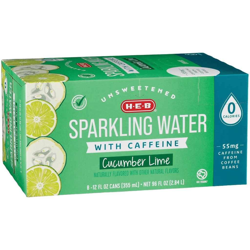 H-E-B Sparkling water cucumber lime