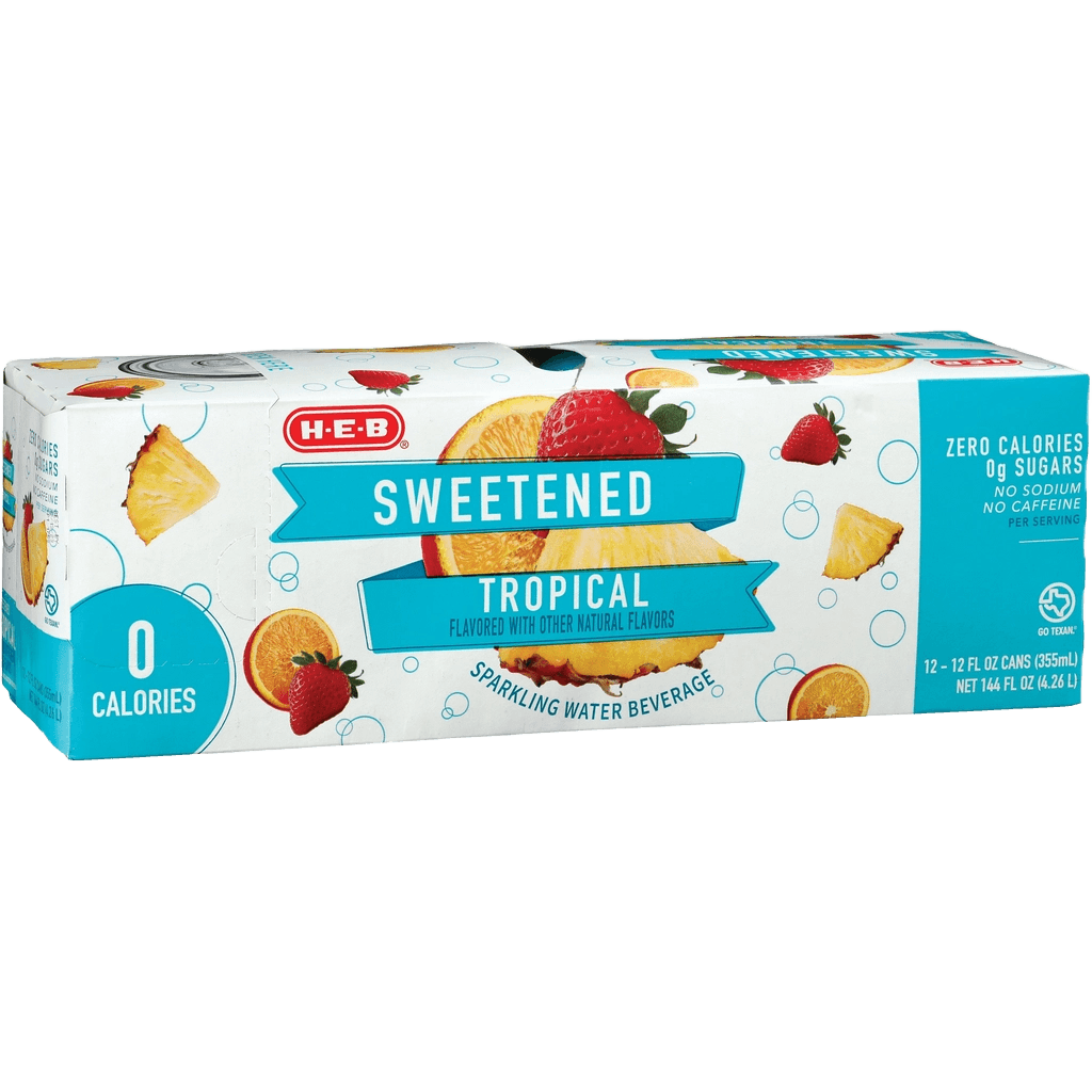 H-E-B Sweetened Tropical Sparkling Water