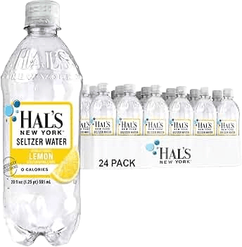 Hal's New York Seltzer Water Lemon plastic bottle