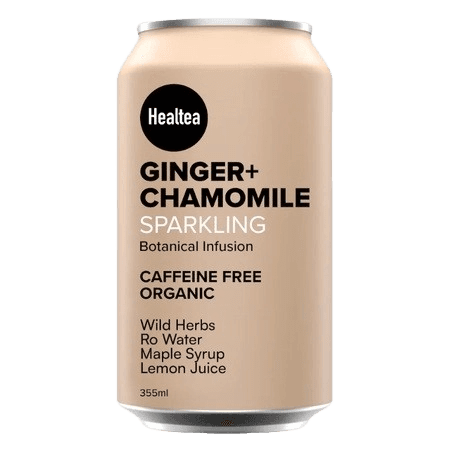 Healtea Ginger Chamomile Non Caffeinated Sparkling Beverage