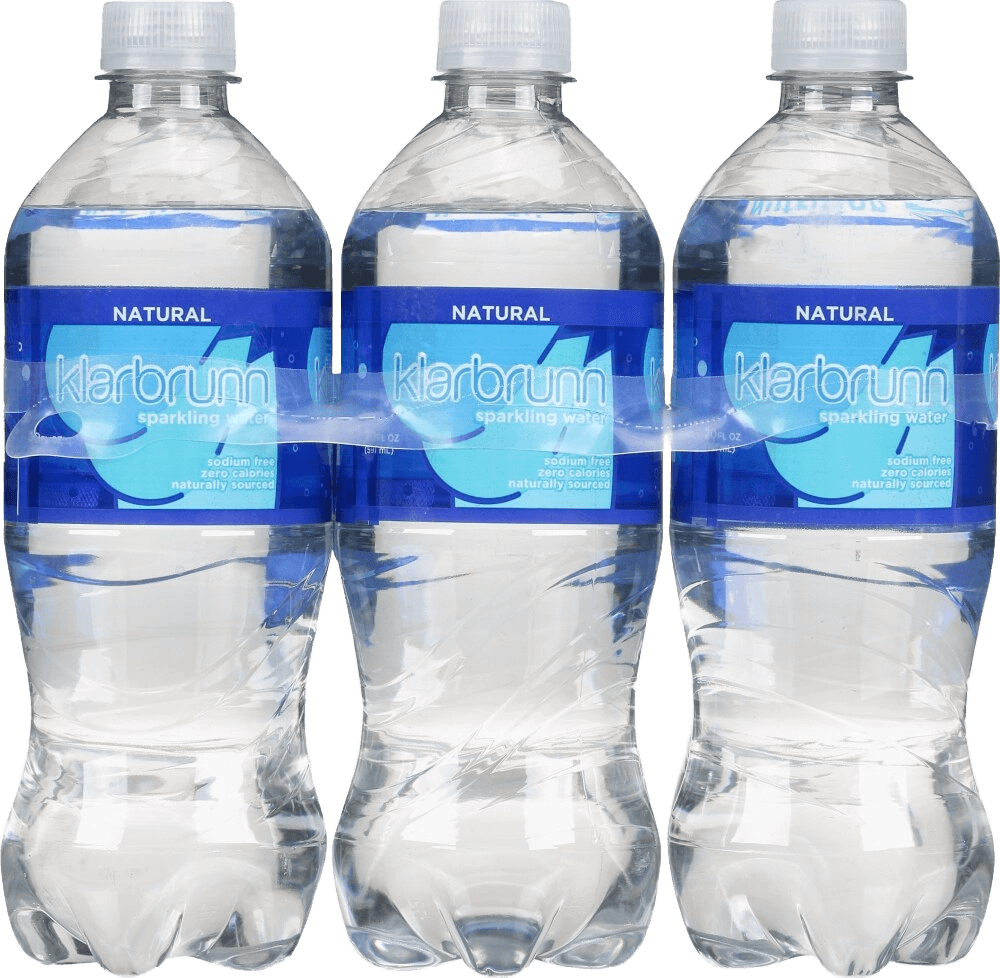 Klar Mineralwasser mit Kohlensäure glass bottle