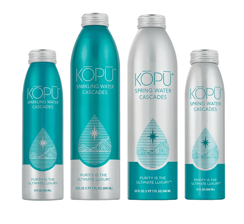 Kopu Sparkling Water Cascades aluminum bottle