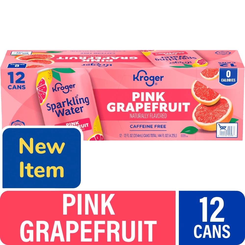 Kroger Pink Grapefruit Sparkling Water