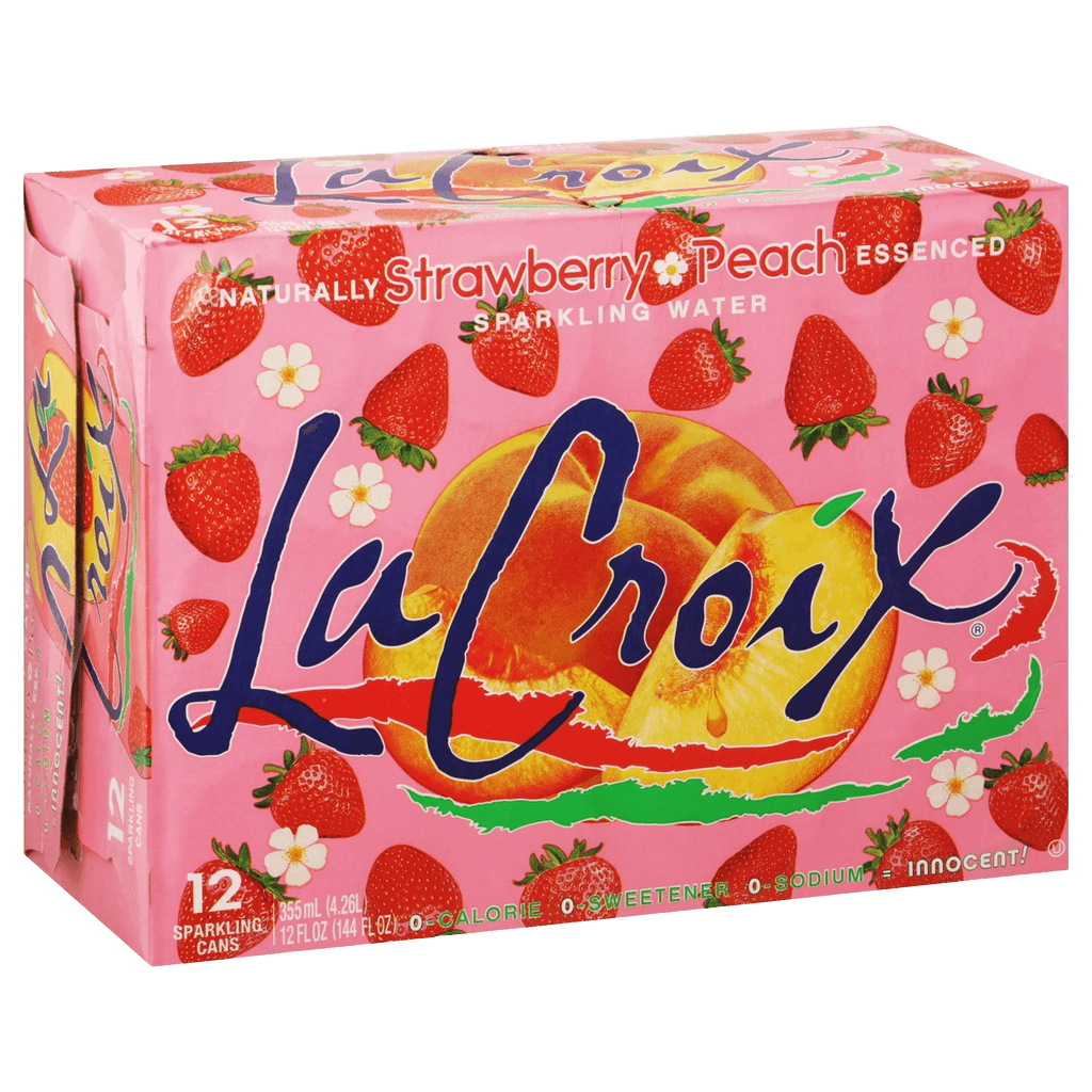 La Croix Sparkling Water Essenced Strawberry Peach