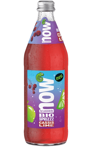Lammsbräu Now Bio Sprizzz Cassis Lime glass bottle