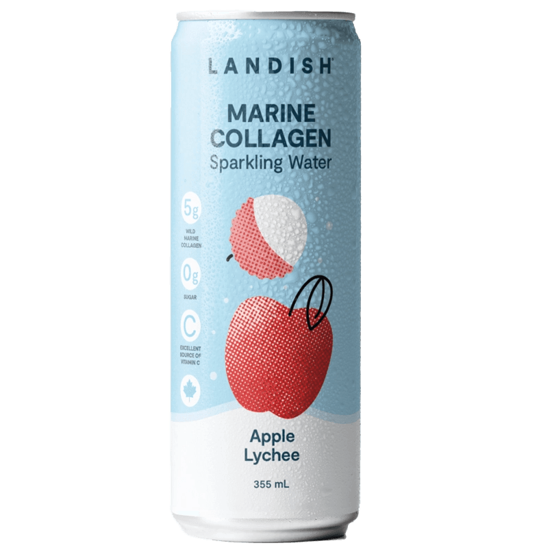 Landish Marine Collagen Sparkling Water Apple Lychee