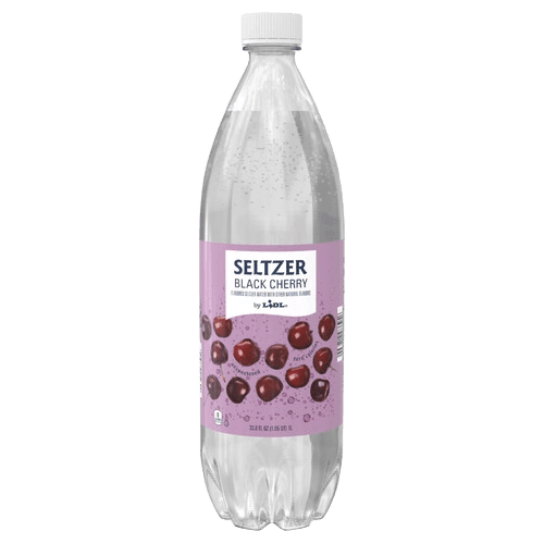 Lidl Seltzer Flavored Seltzer Water Unsweetened Black Cherry plastic bottle
