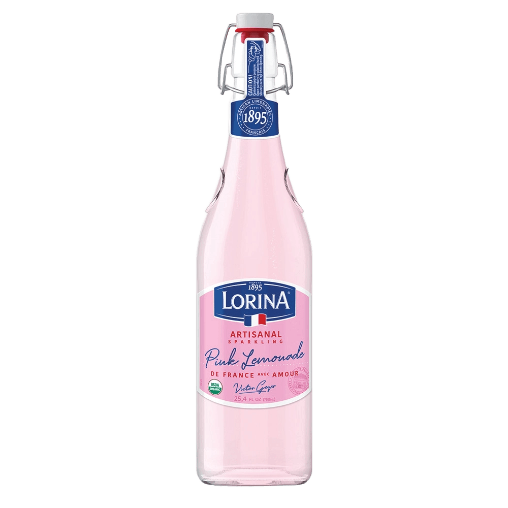Lorina Pink Lemonade Sparkling Beverage glass bottle