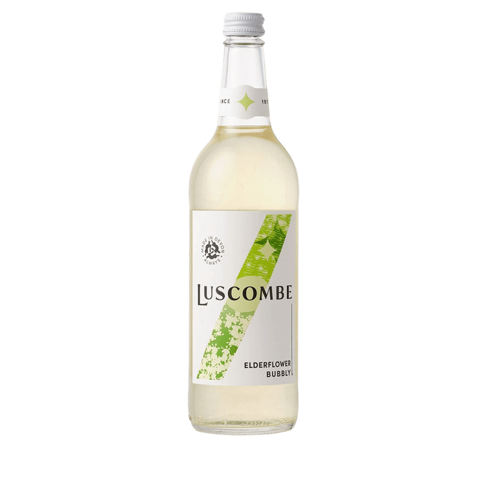 Luscombe Elderflower Bubbly glass bottle