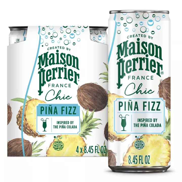 Maison Perrier Chic Piña Fizz Pineapple and Coconut Flavored Sparkling Beverage can