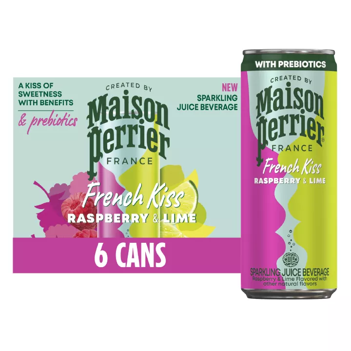 Maison Perrier French Kiss Raspberry & Lime Sparkling Juice Beverage can