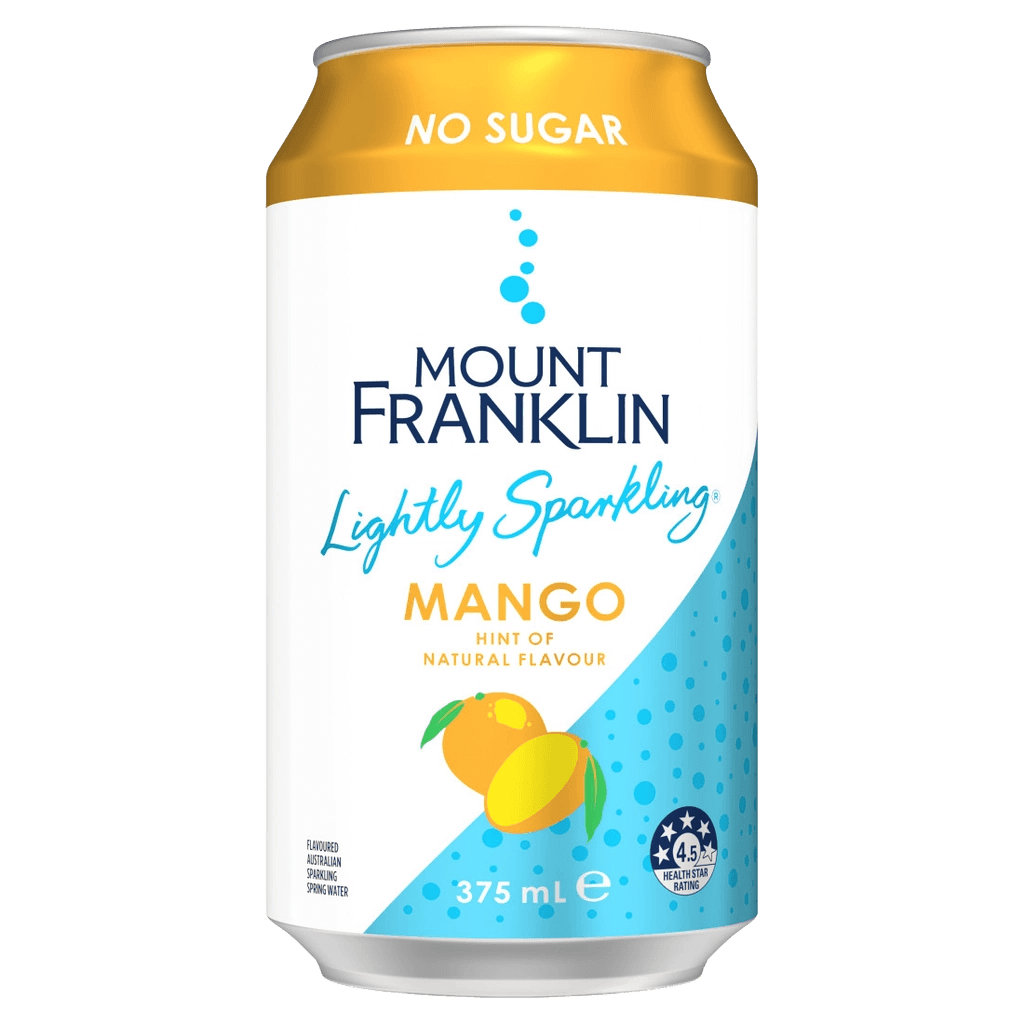 Mount Franklin Lightly Sparkling Mango Mint of Natural Flavour