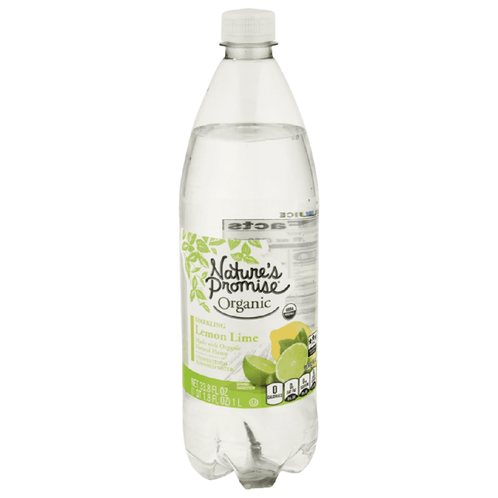 Nature's Promise Organic Sparkling Lemon Lime plastic bottle