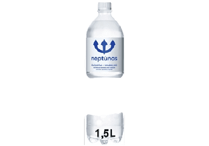 Neptūnas Natural Mineral Water Sparkling plastic bottle
