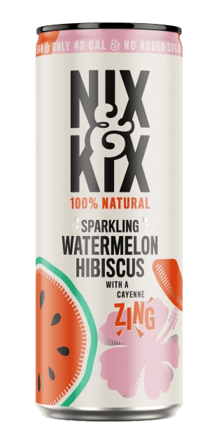 Nix & Kix 100% Natural Lightly Sparkling Watermelon Hibiscus can