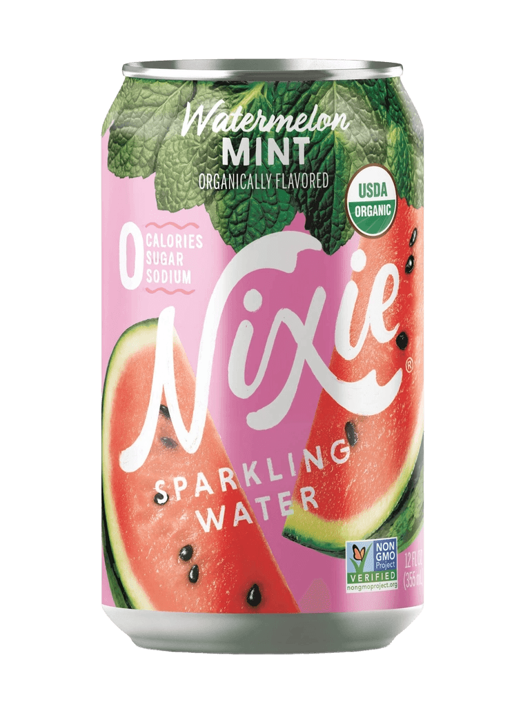 Nixie Organic Sparkling Water Watermelon Mint can
